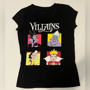 Disney Villians Womens Black Short Sleeve T-shirt Women Junior Size Small
